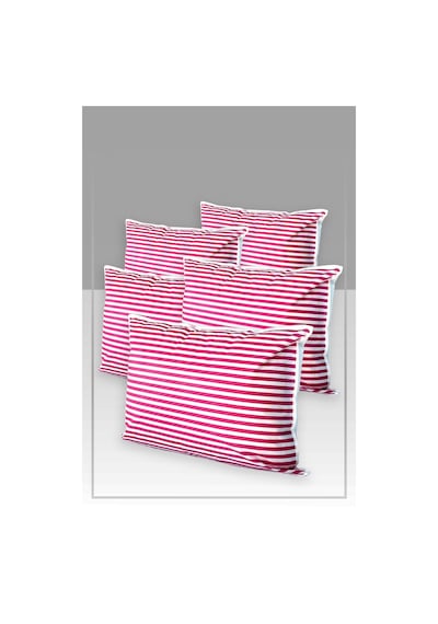 5'li Set Yastık Düzenleyici Hurç Pembe Çizgili 50x70 Cm Pembe