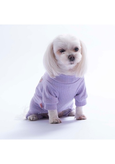 Lila Lavender Bunny Köpek Tulumu Köpek Kıyafeti Kedi Kıyafeti