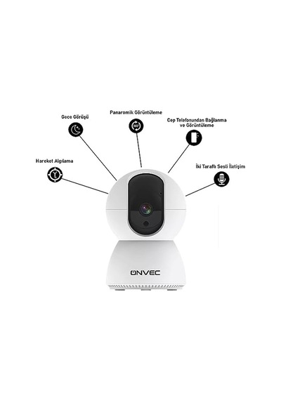 Onvec Akıllı Kamera X100, 1080p Full Hd, Hareket Tespit Ve Takibi, 360 , 5m Gece Görüşü, Çift Yönlü Sesli İletişim, Bulut/yerel Depolama, İç Mekan Wi-fi Güvenlik Kamerası Onvec Akıllı Kamera X100, 1080p Full Hd, Hareket Tespit Ve Takibi, 360 , 5m Gece Görüşü, Çift Yönlü Sesli İletişim, Bulut/yerel Depolama, İç Mekan Wi-fi Güvenlik Kamerası