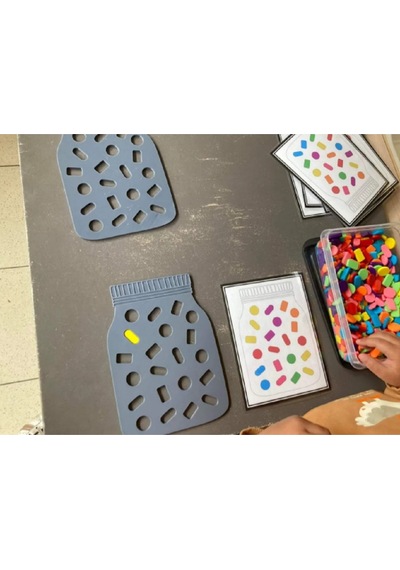 Montessori İlaç Kavanozu Düzme Oyunu