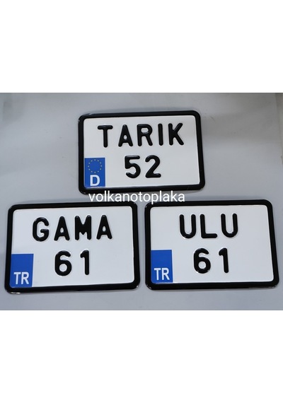 Dekor Plaka.Bisiklet Plakası.Kare Plaka.Motor Plakası Türkiye