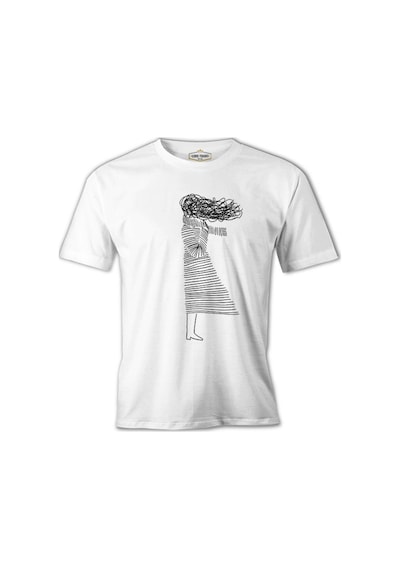 Girl With The Wind Beyaz Erkek Tshirt