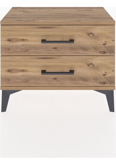 Arges Komodin 2 Çekmeceli 60x30x48 Çam-çam Çam