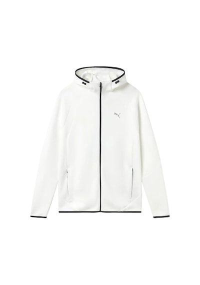 Puma Evostrıpe Fz Hoodie Dk Puma White Erkek Beyaz Hoodie