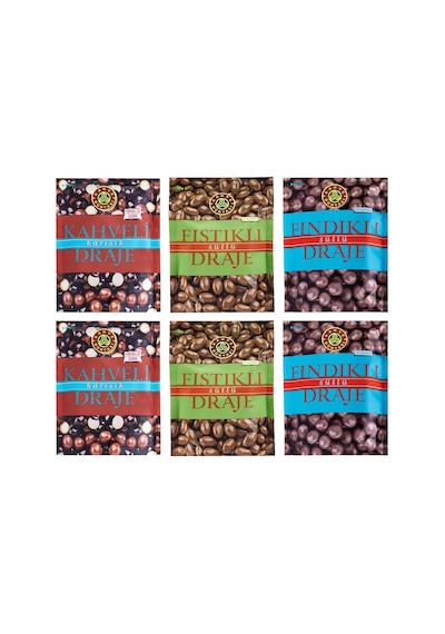 Kahve Dünyası Draje 60 Gr Kahve-fıstık-fındıklı 6 Li Karma Paket