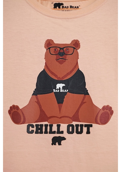Bad Bear Caleb Pembe Baskılı Çocuk Tişört Pembe