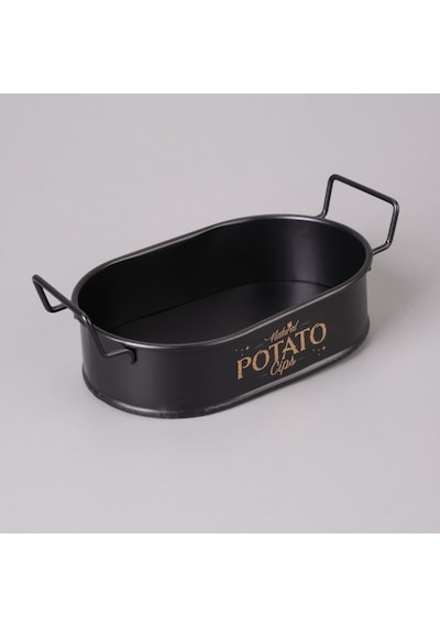 Mini Oval Patates & Cips Sunumluk - 21x13 Cm Çok Renkli