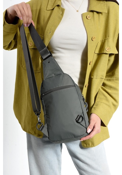 571 Collections Üç Bölmeli Unisex Göğüs Bodybag Çantası Gri Model: 571-9n