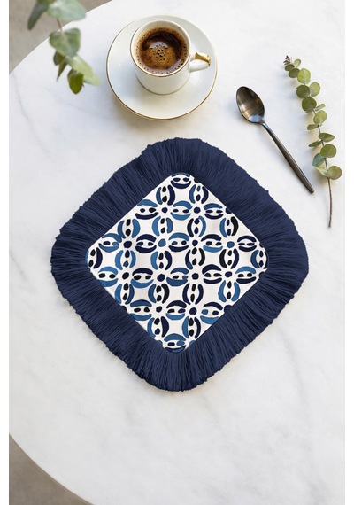 Lüks Çini Motifli Saçaklı Sunum Peçetesi - Geometrik Akdeniz Modern Lacivert Bardak Altlığı Mendil Kanyon Zeytin Yeşili Lüks Çini Motifli Saçaklı Sunum Peçetesi - Geometrik Akdeniz Modern Lacivert Bardak Altlığı Mendil Kanyon Zeytin Yeşili