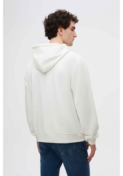 D's Damat Relaxed Fit Ekru Nakışlı Sweatshirt 3ECE24ORT0493 Ekru
