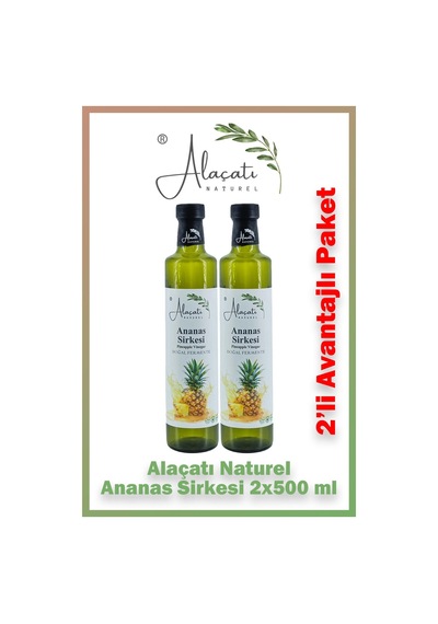 Alaçatı Naturel Ananas Sirkesi 500 Ml 2 Adet