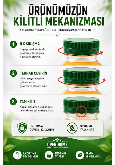 100'lü Set Şeffaf Kaplumbağa Şişe Yeşil Kapaklı Pet İçecek Şişesi Çocuk Beslenme Matarası 250 Ml