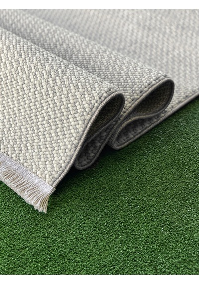 Woolen Tual Anti Alerjik Bukle Halı 8402 Grı Renkli