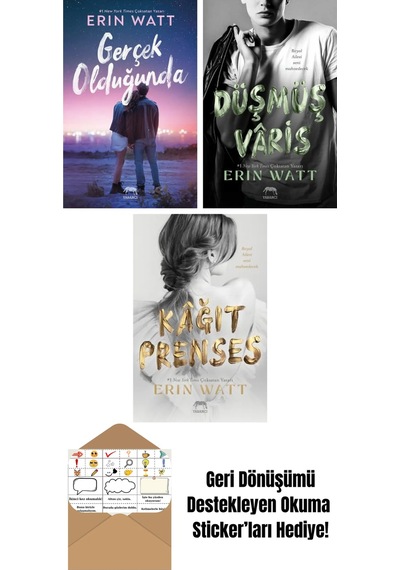 Gerçek Olduğunda + Lekeli Taç Royal Serisi 4. Kitap + Kâğıt Prenses Royal Serisi 1. Kitap