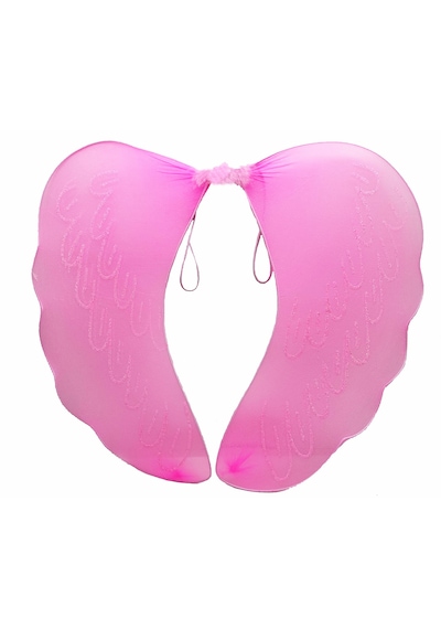 Pembe Renk Ortası Pembe Tüylü Tül Peri Kanadı 40x50 Cm 5691