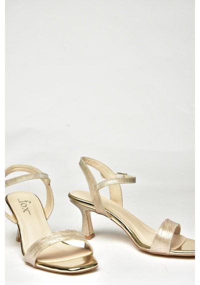Fox Shoes U569519914 Altın Sim Topuklu Kadın Ayakakbı Altın