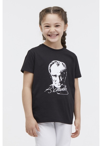 Lumberjack Ul 11ata01 4fx Siyah Unisex Çocuk Kısa Kol T-shirt 000000000101924309 Siyah