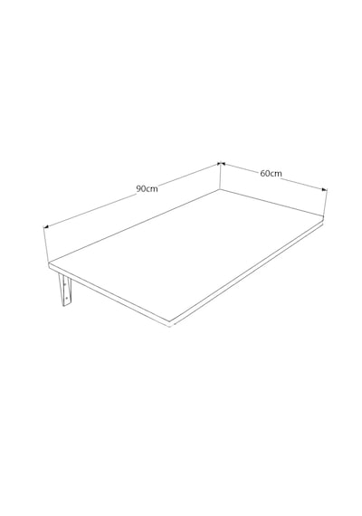 Duvara Monte Katlanır Masa 90x60 Cm Açılır Kapanır Yemek Ve Çalışma Masası Koyu Ceviz