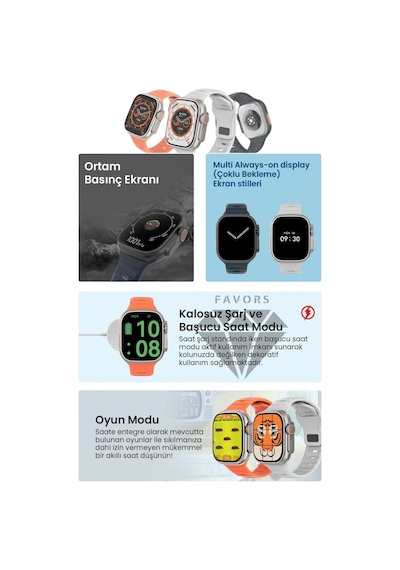 Favors DT8 Ultra + Watch 8 Ultra Akıllı   Saat