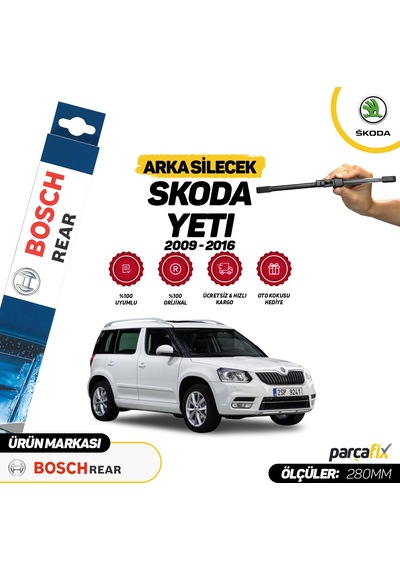 Skoda Yeti Bosch Rear Arka Silecek 2009-2016