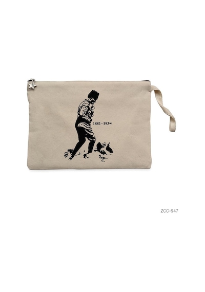 Zepplin Giyim Atatürk Kocatepe Silüet Clutch Astarlı Cüzdan / El Çantası