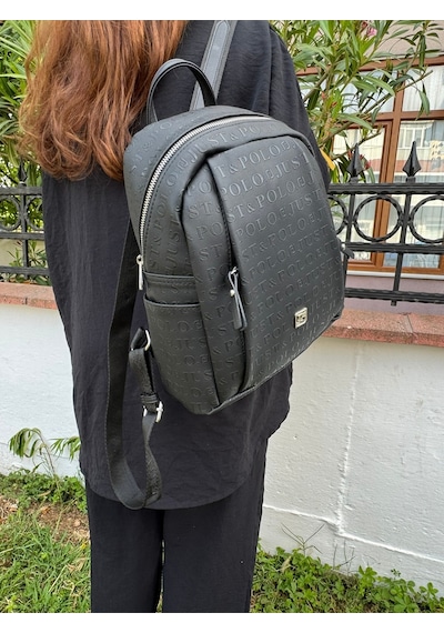 Kadın Okul Sırt Çantası 6011mh Siyah Camel