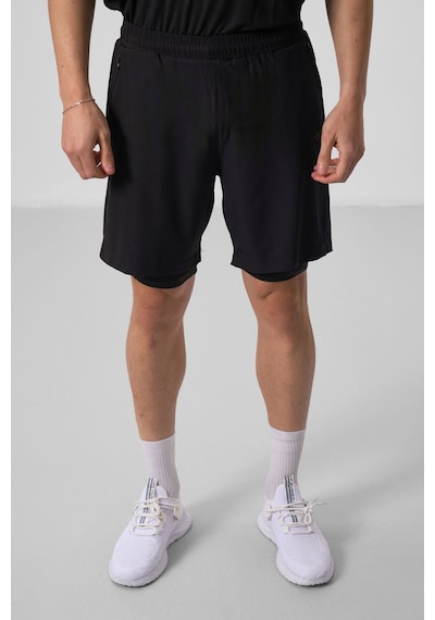 Tommy Life Siyah Polyester İnce Yumuşak Standart Fit Erkek Taytlı Şort - 81287 Siyah