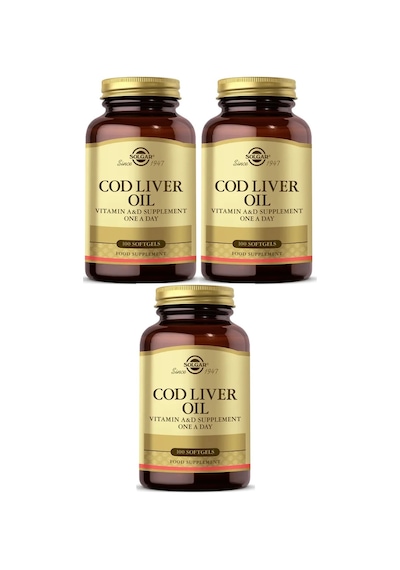 Solgar Cod Liver Oil 3 x 100 Kapsül