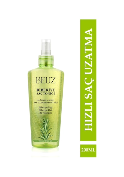 Beuz Hızlı ve Saç Uzatma Etkili Biberiye Saç Toniği 200 ML