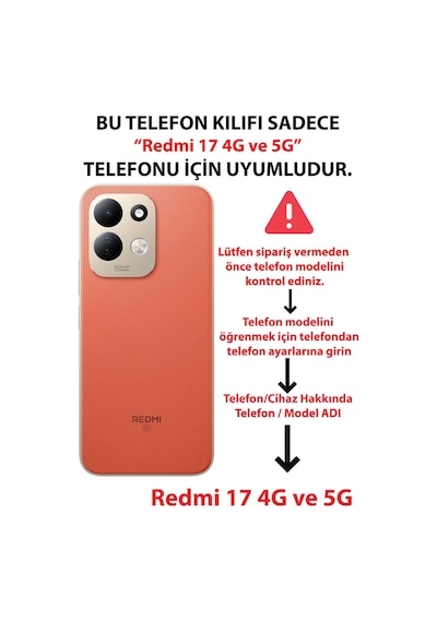 Redmi 17 4g/5g Uyumlu Dev Türk Bayrağı Baskılı Silikon Kılıf