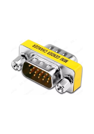 VGA Erkek-Erkek Mini Cinsiyet Değiştirici Adaptörü 15 Pin VGA M/M