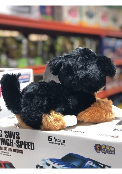 Sevimli Sesli Peluş Havlayan Köpek 35 Cm Siyah