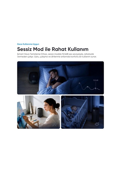 Şımart Akıllı Hava Temizleyici Pro, H13 Hepa, Uv Ve Hava Kalitesi Takibi Diğer