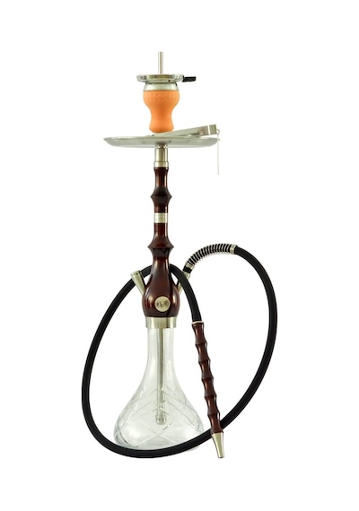 Özel Taşıma Çantalı Doğal Ahşap Gövdeli Tam Tahliye Sistemli Premium Nargile Takımı 75 Cm.
