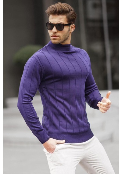 Madmext Lacivert Slim Fit Yarım Balıkçı Yaka Çizgili Tüylenmeyen Erkek Triko Kazak 6344 Lacivert Madmext Lacivert Slim Fit Yarım Balıkçı Yaka Çizgili Tüylenmeyen Erkek Triko Kazak 6344 Lacivert