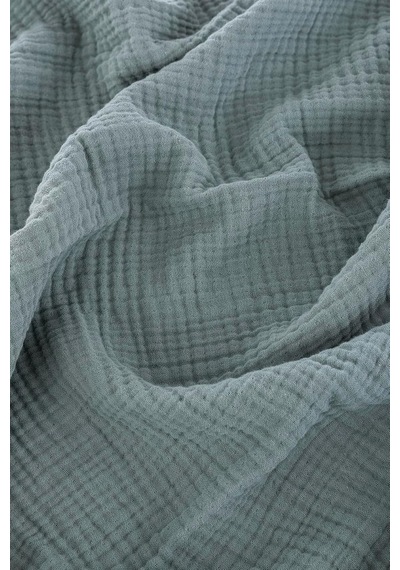 4 Kat Müslin Battaniye 120x120 Cm - Buzdağı Yeşili Çok Renkli