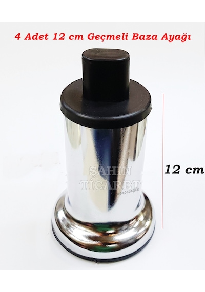 Geçmeli Metal Baza Ayağı Baza Koltuk Yükseltme Ayağı 4 Adet 12 Cm Geçmeli Metal Baza Ayağı Baza Koltuk Yükseltme Ayağı 4 Adet 12 Cm