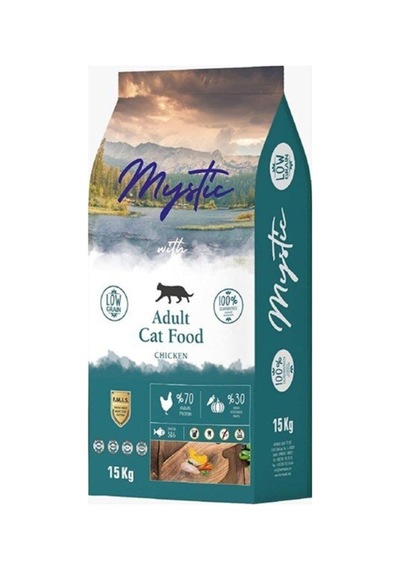 2As Mystic Az Tahıllı Yetişkin Kedi Maması Tavuklu 15 Kg 12 Gri