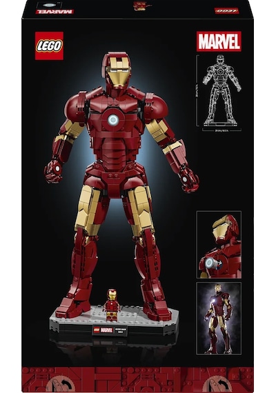 LEGO® ǀ Marvel Iron Man Mark 3 Koleksiyoncu Versiyonu 76344 - Yetişkinler için Minifigür İçeren Model Yapım Seti (1297 Parça)