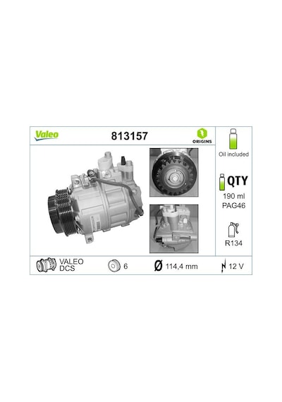 Wöbermann + Valeo Mercedes S Serisi W222 V222 X222 2014-2020 Klima Kompresörü