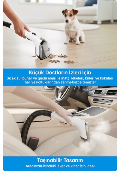 Livenzi SY-F01A Halı ve Koltuk Yıkama & Buharlı Temizlik Makinesi 2'si 1 Arada