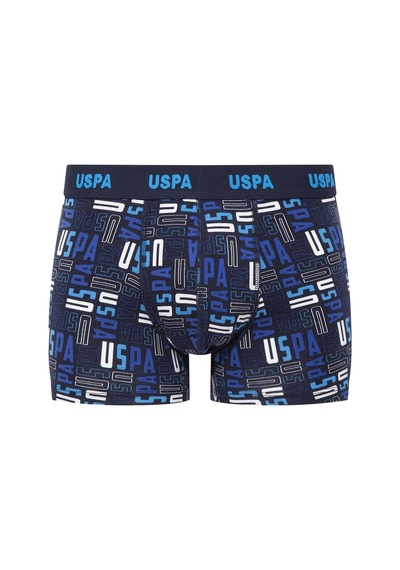 U.S. Polo Assn. Erkek Lacivert-Saks-Baskılı 3 Lü Boxer-Lacivert-Saks-Baskılı
