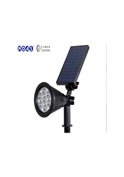 Noas Yl74 0706 S 7w Amber Işık Solar Bahçe Armatürü Siyah