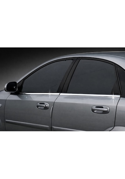 Chevrolet Lacetti HB 2000 Model ve Üzeri 4 Parça Krom Cam Alt Çıtası Takımı Paslanmaz Çelik