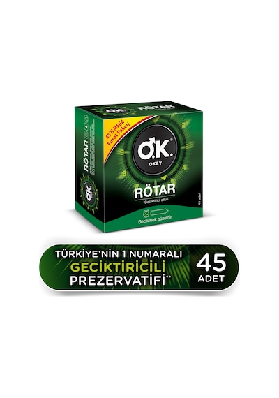 Okey Rötar 45'li Prezervatif&Okey Zero Kayganlaştırıcı Jel 100ml Okey Rötar 45'li Prezervatif&Okey Zero Kayganlaştırıcı Jel 100ml