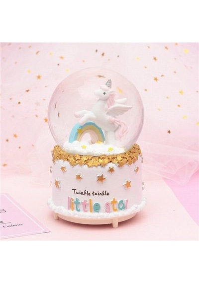 Unicorn Kar Motorlu Işıklı Ve Müzikli Büyük Boy Kar Küresi