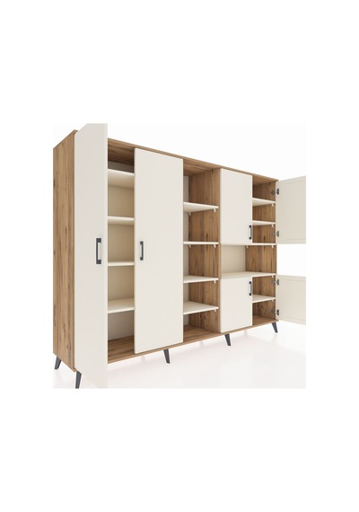 Hyperion Dolap 13 Raflı 6 Kapaklı 220x44x163 Çam-aytaşı Aytası - Atlas Çam Hyperion Dolap 13 Raflı 6 Kapaklı 220x44x163 Çam-aytaşı Aytası - Atlas Çam
