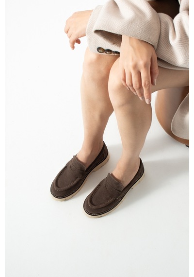 Mylanos Kadın Hakiki Süet Deri Kahverengi Kalın Taban Penny Loafer Ayakkabı Kahverengi - 937444890 Kahverengi Mylanos Kadın Hakiki Süet Deri Kahverengi Kalın Taban Penny Loafer Ayakkabı Kahverengi - 937444890 Kahverengi