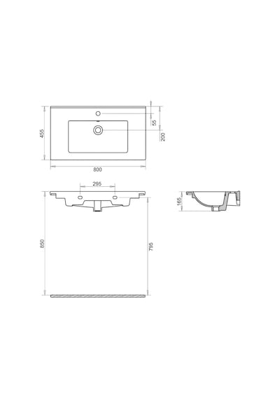 Turavit Bella Lavabo 80 x 45.5 CM