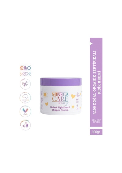 Minela Care 100% Doğal Bebek Pişik Kremi 100 Gr